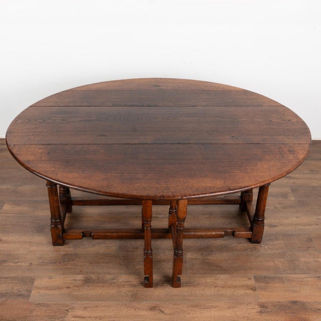English Gate Leg Drop Leaf Table, Circa 1920 | Chairish