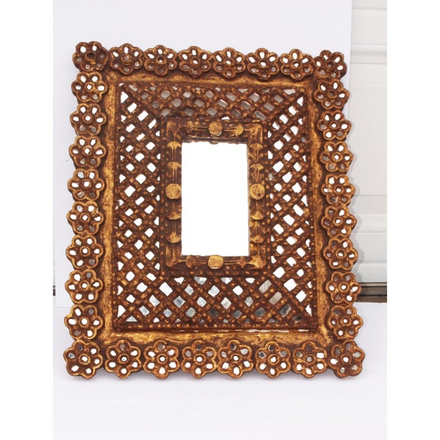 Antique True Wooden Spanish Mirror Moroccan Style For Sale - Image 4 of 7