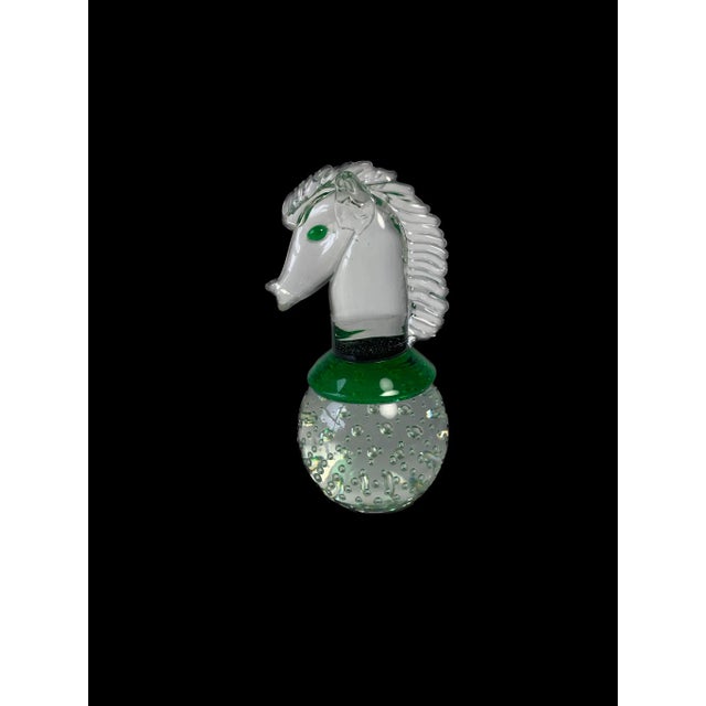 Mid Century Horse Head Controlled Bubble Ball Paperweight For Sale - Image 9 of 10