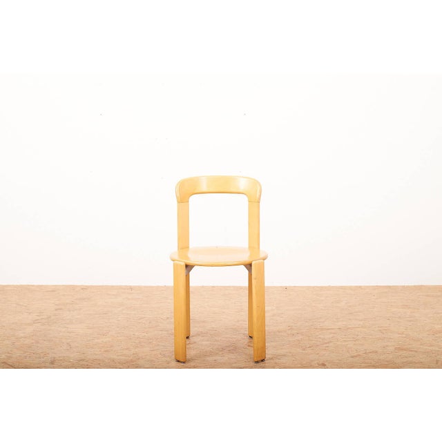 Stackable Wooden Chair by Bruno Rey for Dietiker, 1971 For Sale - Image 14 of 14