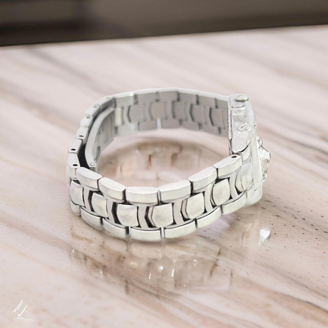Traditional 1990s Philippe Charriol Diamond Ladies Wristwatch 6.5" Stainless Steel 22.8 mm For Sale - Image 3 of 10