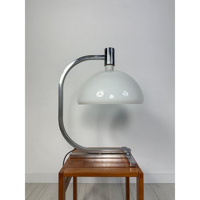 Silver Vintage Italian Table Lamp by Franco Albini Asc1 for Sirrah, 1960s For Sale - Image 8 of 8