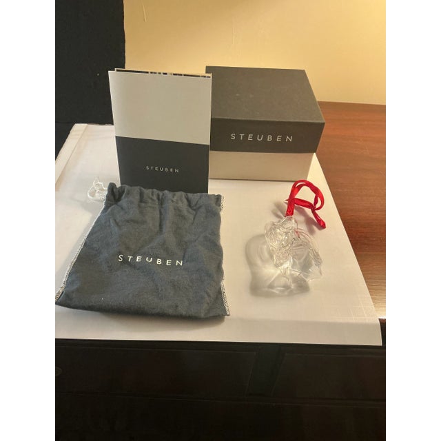 Steuben Glass Steuben “Angel” Christmas Tree Ornament For Sale - Image 4 of 4