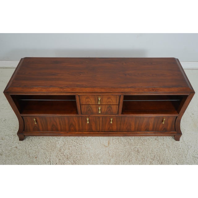 Modern American Drew Bob Mackie Mixed Wood Media Cabinet For Sale - Image 3 of 12