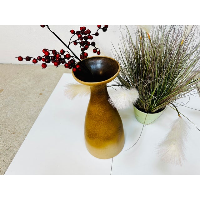 Sculptural Ochre Brown Ceramic Floor Vase from Carstens Tönnieshof, Germany, 1970s For Sale - Image 11 of 17