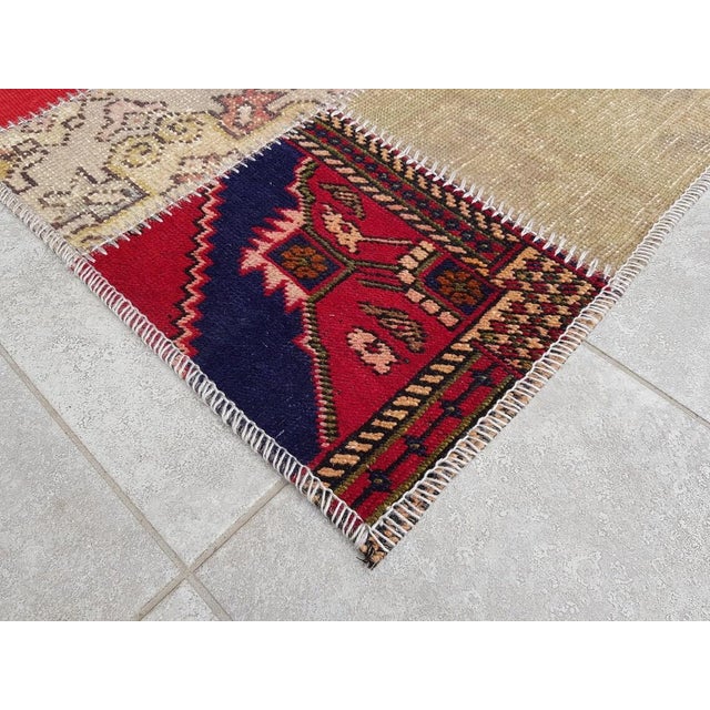 1960s Oushak Vintage Wool Runner Rug For Sale - Image 5 of 10