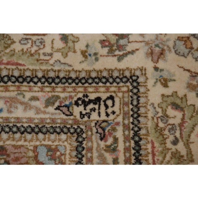 Vintage Tabriz Square Carpet - 11'8" X 12'9" For Sale - Image 11 of 12