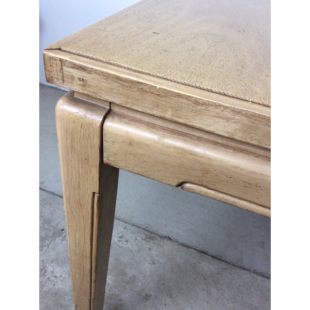 Mid Century Modern Blonde Dining Table With 3 Leafs For Sale - Image 10 of 16