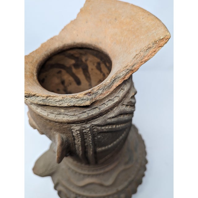 Rare Terracotta Yoruba Tribe Osun Shrine Jar (C. 1910s-1940s) For Sale - Image 12 of 13