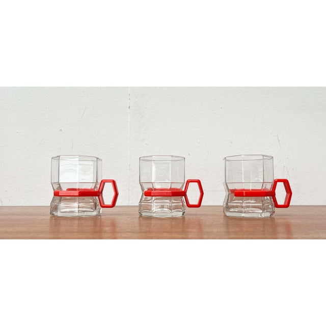 Postmodern Octagon Tea Glasses, 1980s, Set of 3 For Sale - Image 17 of 17