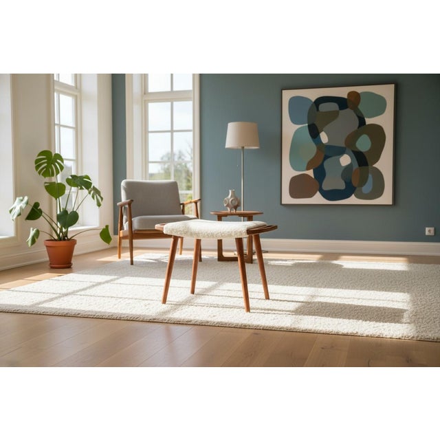 Vintage Danish Teak Stool with Shaped Handles, 1960s For Sale - Image 6 of 11