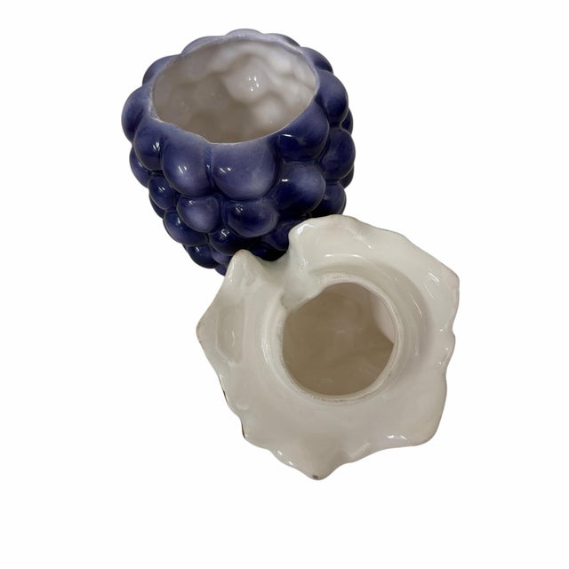 Mid 20th Century Vintage Grape Cluster Condiment Jar, Japan For Sale - Image 5 of 5