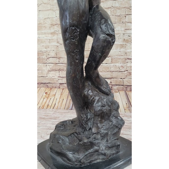 EVE (1895) Bronze Statue Sculpture by Auguste Rodin Nude Female Figure 32" x 11" For Sale In New York - Image 6 of 10