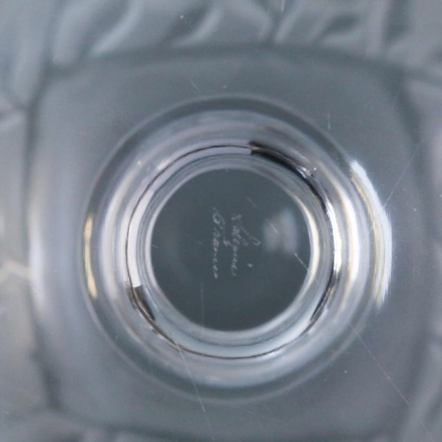 White 1970s Signed Lalique France Elizabeth Frosted Crystal Vase For Sale - Image 8 of 11