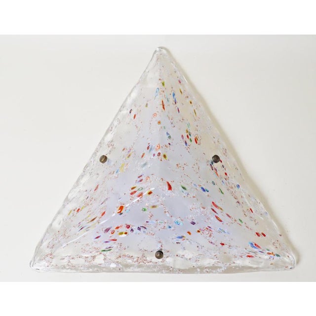 Metal Modern Murano Glass Pyramid Lamp from La Murrina, Italy, 1980s For Sale - Image 7 of 16