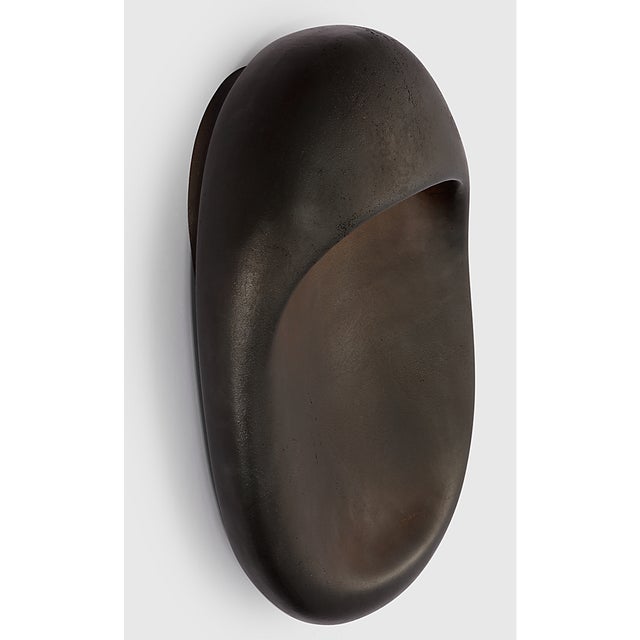 Black Kelly Wearstler for Visual Comfort Signature Esculpa 14" Rounded Wall Light in Museum Bronze For Sale - Image 8 of 10