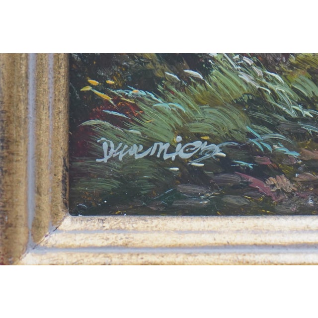 1980s Pair of Oil on Board Woodland Landscape Paintings - Signed For Sale - Image 14 of 15
