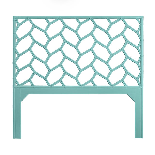 Not Yet Made - Made To Order Silas Platform Bed Queen - Turquoise For Sale - Image 5 of 12