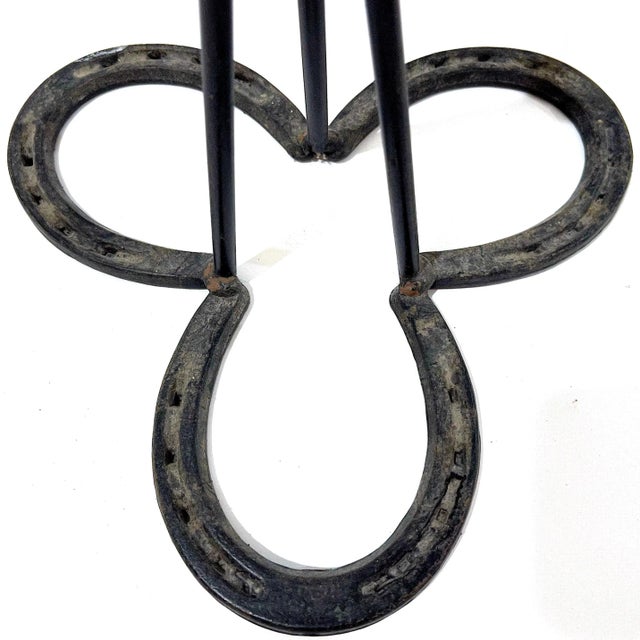 1950's Cowboy Lucky Horseshoe Plant Stands - Pair For Sale - Image 10 of 12
