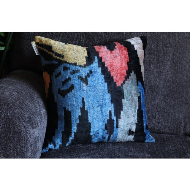 2020s Handmade Designer Valvet Throw Pillow With Down Insert For Sale - Image 5 of 13