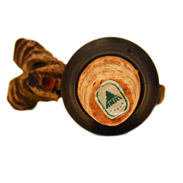 Antique Italian Anri Hand-Carved Wood Terrier - Mechanical Movement Bottle Stopper For Sale - Image 9 of 9