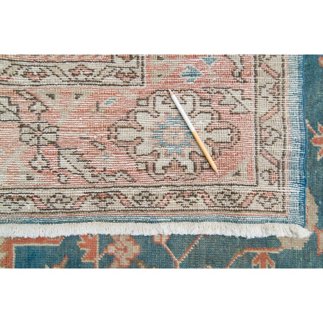 1920s Antique Oushak Medallion Hand-Knotted Rug - 7’10” X 9’3” For Sale - Image 10 of 11