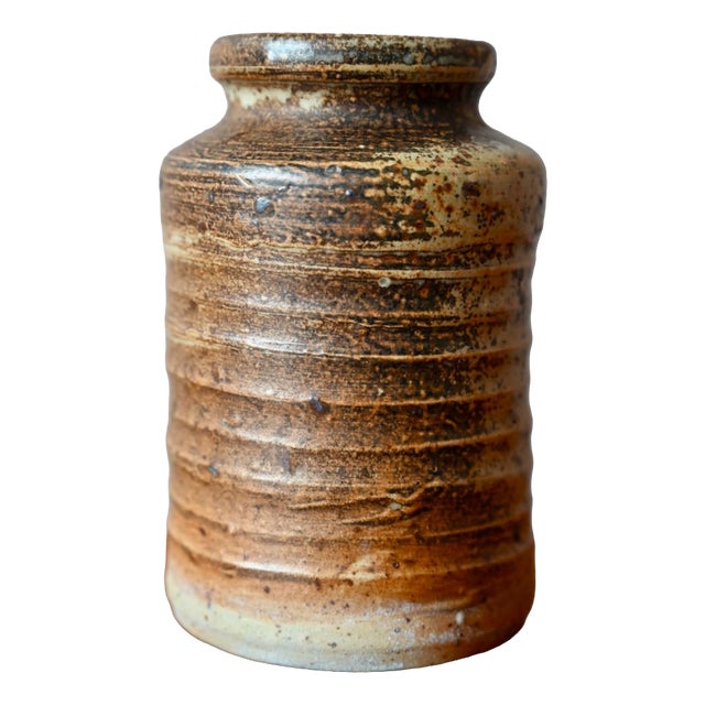 Scandinavian Stoneware Ceramic Vase, 1960s For Sale