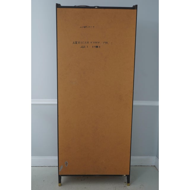 Ebonized Black Chinoiserie Style Curio Display Cabinet For Sale - Image 13 of 15