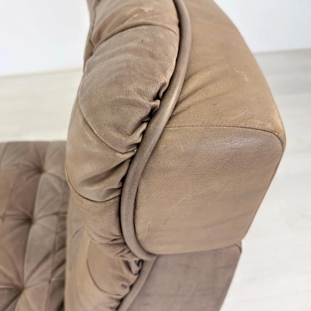 1970s De Sede Style Patchwork Leather Three-Piece Modular Sofa For Sale - Image 12 of 17