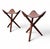 Vintage Tooled Leather Tripod Chairs, Set of 2 For Sale - Image 15 of 18
