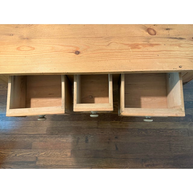 Sand Vintage Pine Console Table For Sale - Image 8 of 12