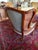 Traditional 1990s Ethan Allen Regency Faux Bamboo and Cane Wingback Upholstered Chair For Sale - Image 3 of 5