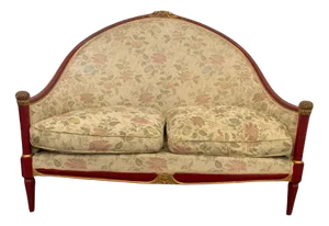 Art Deco Red Sofa