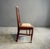 1960s 1960s Vintage Queen Anne Mahogany Side Chair, Brass Studs Beige Fabric For Sale - Image 5 of 11