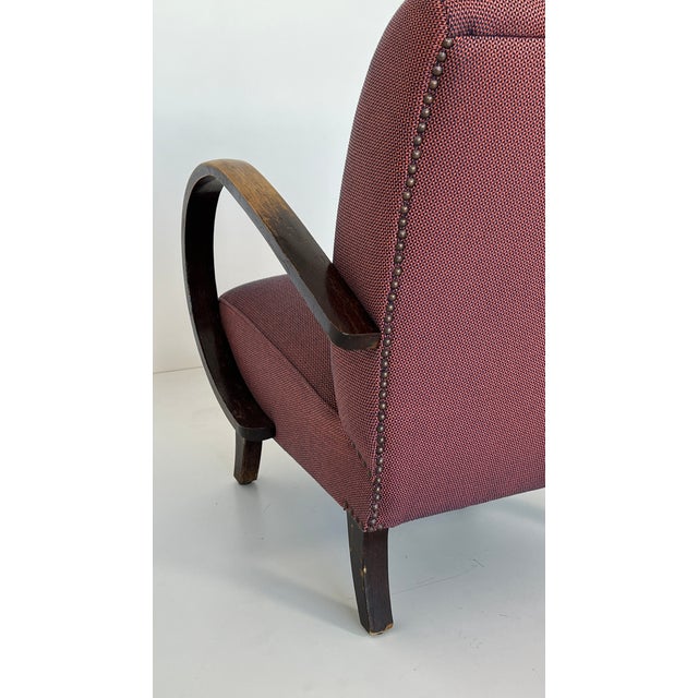 Padded Chair in the style of Jindřich Halabala, 1930s For Sale - Image 4 of 11