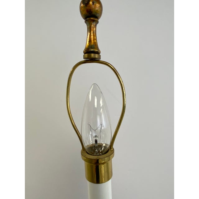 Late 20th Century Vintage Maitland-Smith Candlestick Buffet Table Lamp For Sale - Image 5 of 10