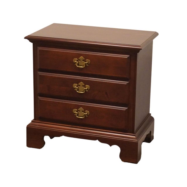 AMERICAN DREW Cherry Contemporary Traditional Style 26" Three Drawer Nightstand 761-413 26" High 26" Wide 15" Deep We...