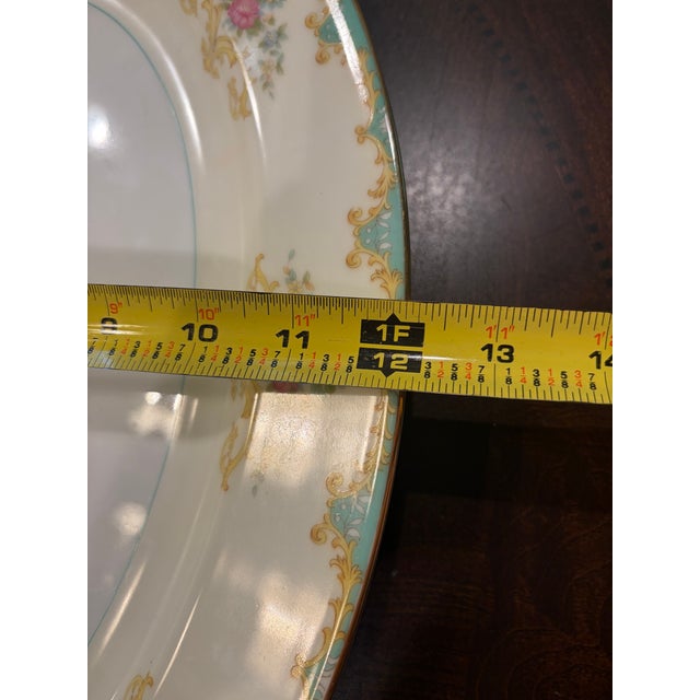 1930s Vintage Noritake Tiffany Pattern Porcelain Serving Platter For Sale - Image 5 of 7