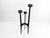 Brutalist Large Brutalist Tripod Chandelier in Hammered Wrought Iron, Europe, 1960 For Sale - Image 3 of 11