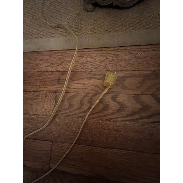 Metal Vintage Brass and Frosted Glass Torchière Floor Lamp For Sale - Image 7 of 7