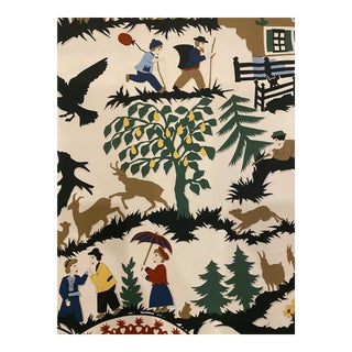 Pierre Frey Rustic Montana Cotton Fabric 1 1/2 Yards For Sale