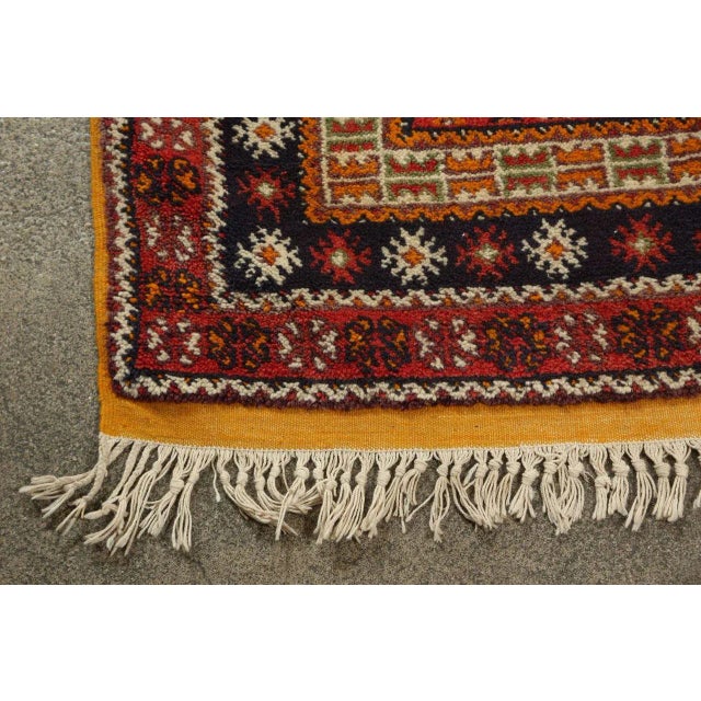 Vintage Moroccan Taznakht Tribal Wool Rug in Brown, Orange and Pink, 1960s For Sale - Image 10 of 17