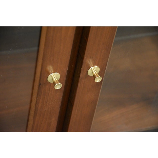 Walnut Mid Century Bookcase For Sale - Image 9 of 9
