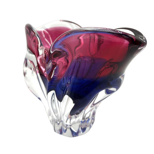 Mid 20th Century Art Glass Bowl Attributed to Josef Hospodka Czechoslovakia For Sale In Los Angeles - Image 6 of 7