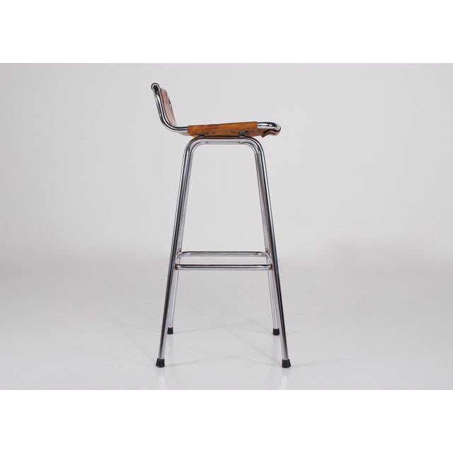 Vintage Leather Bar Stool, 1970s For Sale - Image 7 of 14