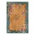 1920s Orange Apricot Floral Modern Antique Chinese Art Deco Carpet 5'10" X 8'3" Knotted Wool Rug For Sale