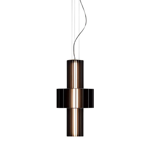 Babel T Me Black Mate Suspended Lamp by Stephen Burks for Parachilna For Sale