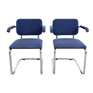 B64 Cesca Armchairs by Marcel Breuer for Knoll, 1980s, Set of 2 For Sale