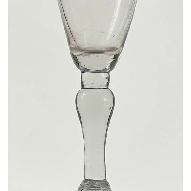 Fine English ale glass, c. 1780 or perhaps slightly earlier. A somewhat rustic glass, with a fair amount of bubbles and...