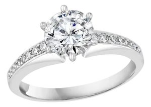 GIA Certified 1.01 Carat VS2, E Round Solitaire Diamond Engagement Platinum Ring